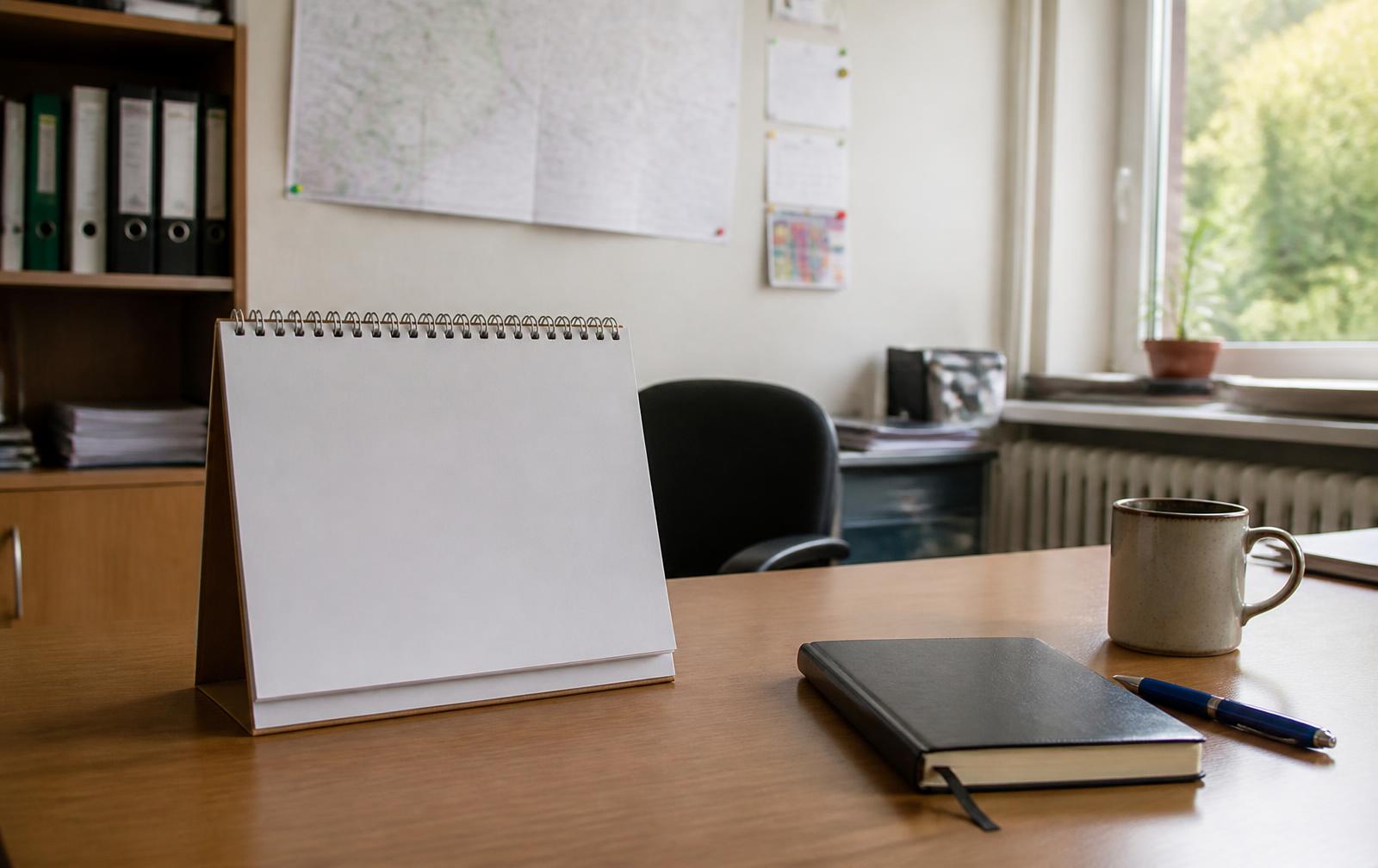Notizen und Laptop am Schreibtisch zum Start eines Projekts – KI-Mitarbeiter einarbeiten