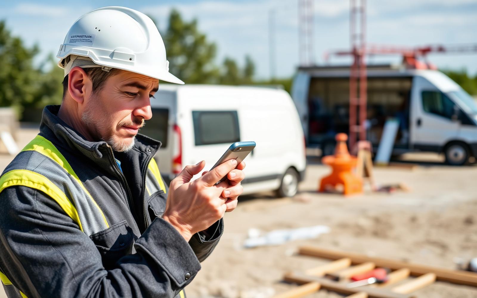 Handwerksbetrieb organisiert Aufträge digital – KI Handwerk
