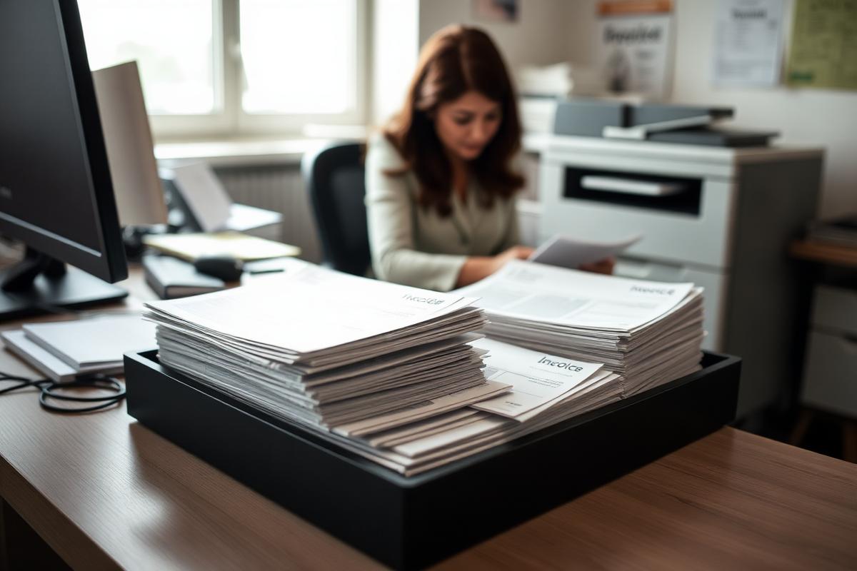 Rechnungen werden am Arbeitsplatz geprüft und erfasst – Rechnungen automatisch erstellen
